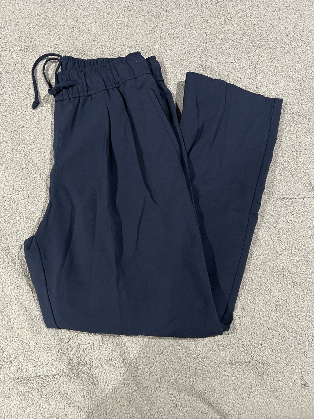 Old Navy Women's Drawstring Trouser Pants - Navy Blue